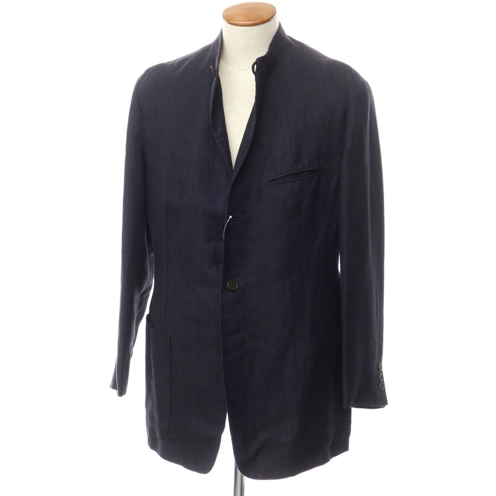 [Used] Giorgio Armani GIORGIO ARMANI Linen Gull collar casual jacket Dark navy [Size 46] [NVY] [S/S] [Condition rank C] [Men&