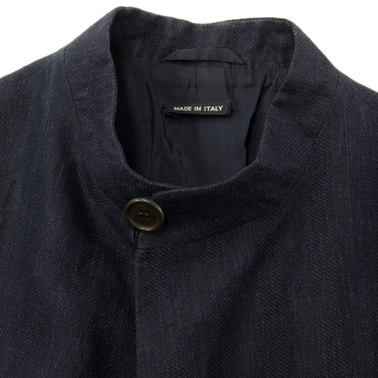 [Used] Giorgio Armani GIORGIO ARMANI Linen Gull collar casual jacket Dark navy [Size 46] [NVY] [S/S] [Condition rank C] [Men&