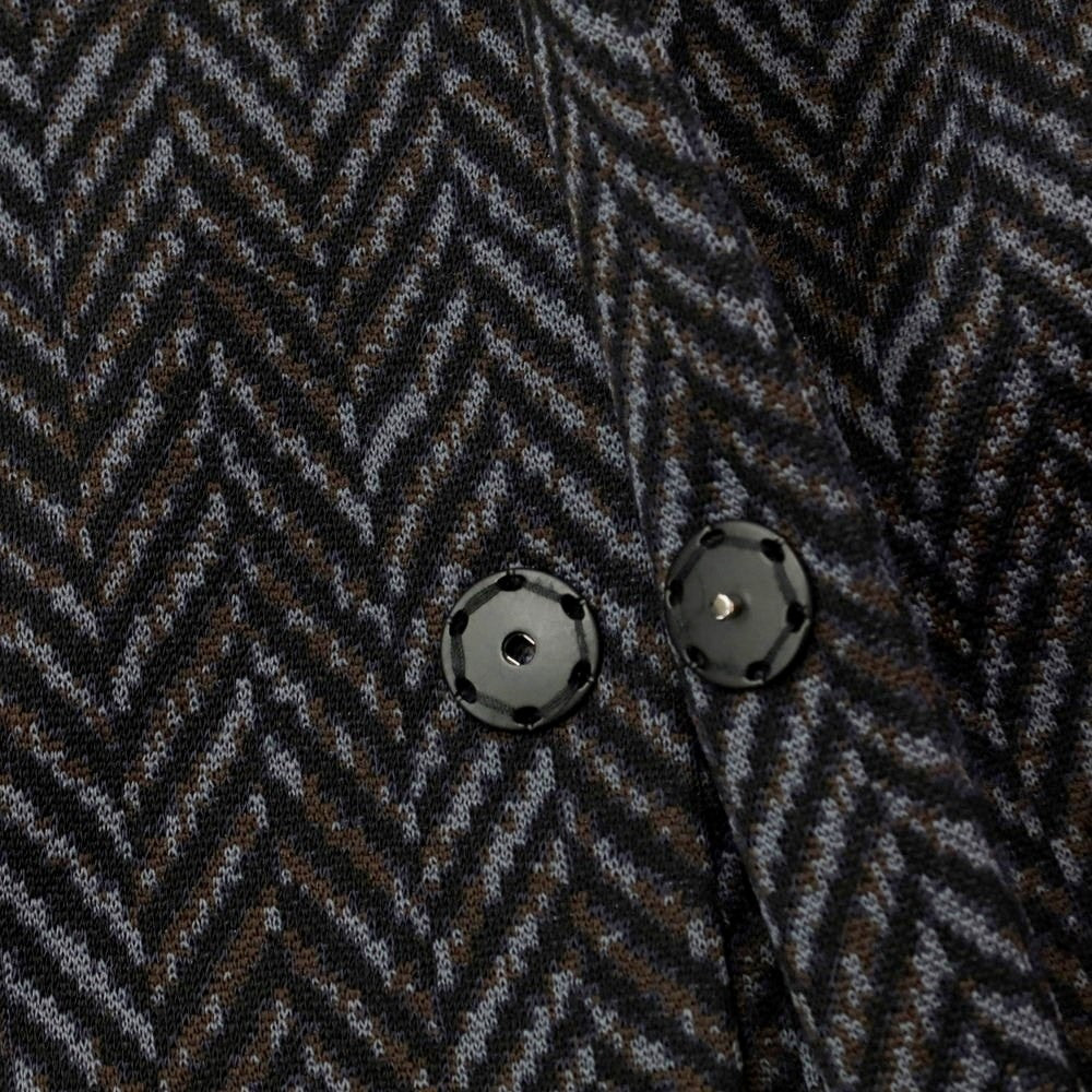[Used] [Unused] Emporio Armani EMPORIO ARMANI Wool polyester jersey jacket Black navy x blue gray [Size 48] [BLK] [A/W] [Condition rank S] [Men&