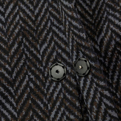 [Used] [Unused] Emporio Armani EMPORIO ARMANI Wool polyester jersey jacket Black navy x blue gray [Size 48] [BLK] [A/W] [Condition rank S] [Men&