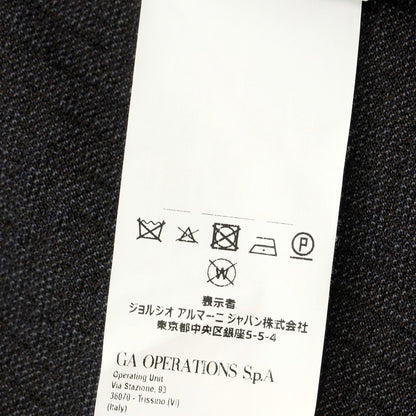 [Used] [Unused] Emporio Armani EMPORIO ARMANI Wool polyester jersey jacket Black navy x blue gray [Size 48] [BLK] [A/W] [Condition rank S] [Men&