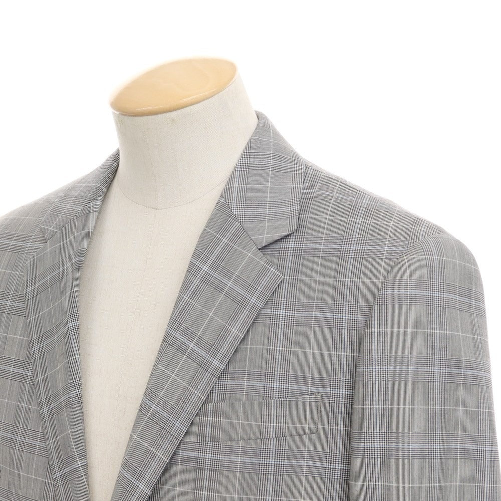 [Used] CK Calvin Klein CK Stretch Wool Polyester Check Jacket Gray x Blue [36] [Condition Rank B] [Men&