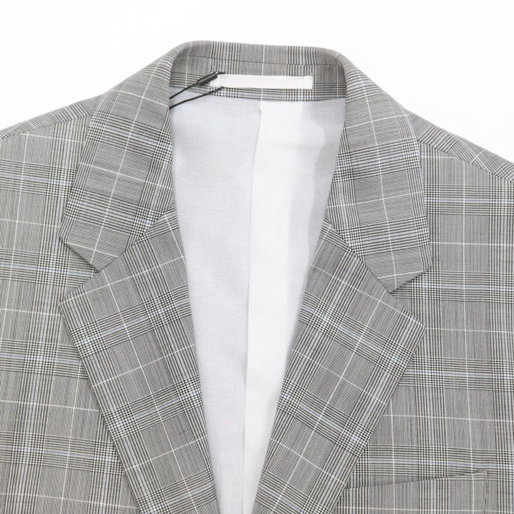 [Used] CK Calvin Klein CK Stretch Wool Polyester Check Jacket Gray x Blue [36] [Condition Rank B] [Men&