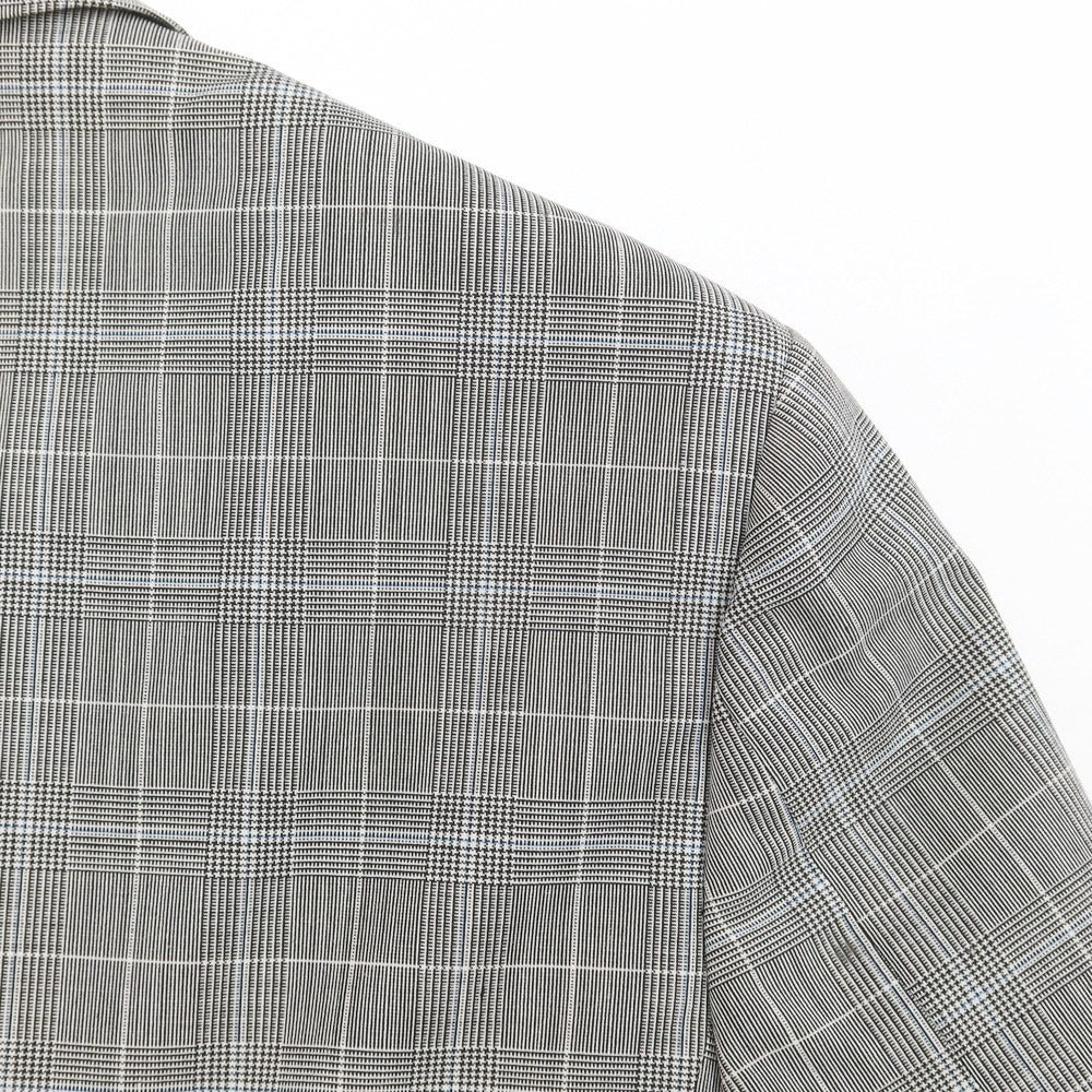 [Used] CK Calvin Klein CK Stretch Wool Polyester Check Jacket Gray x Blue [36] [Condition Rank B] [Men&