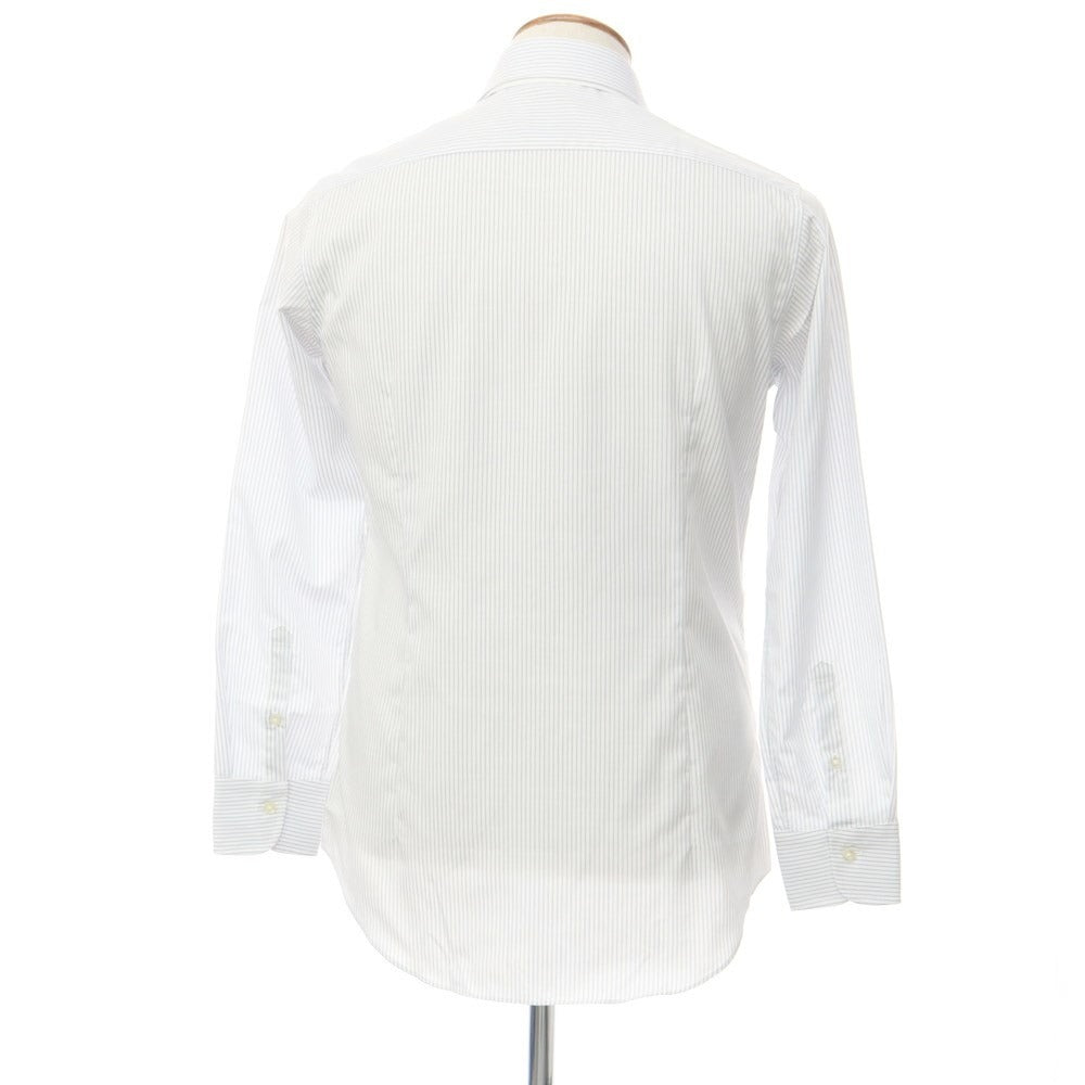 [Used] [Unused] BGR bgr Cotton Striped Horizontal Collar Dress Shirt White x Blue Gray [Size 39-82] [WHT] [S/S/A/W] [Condition Rank S] [Men&