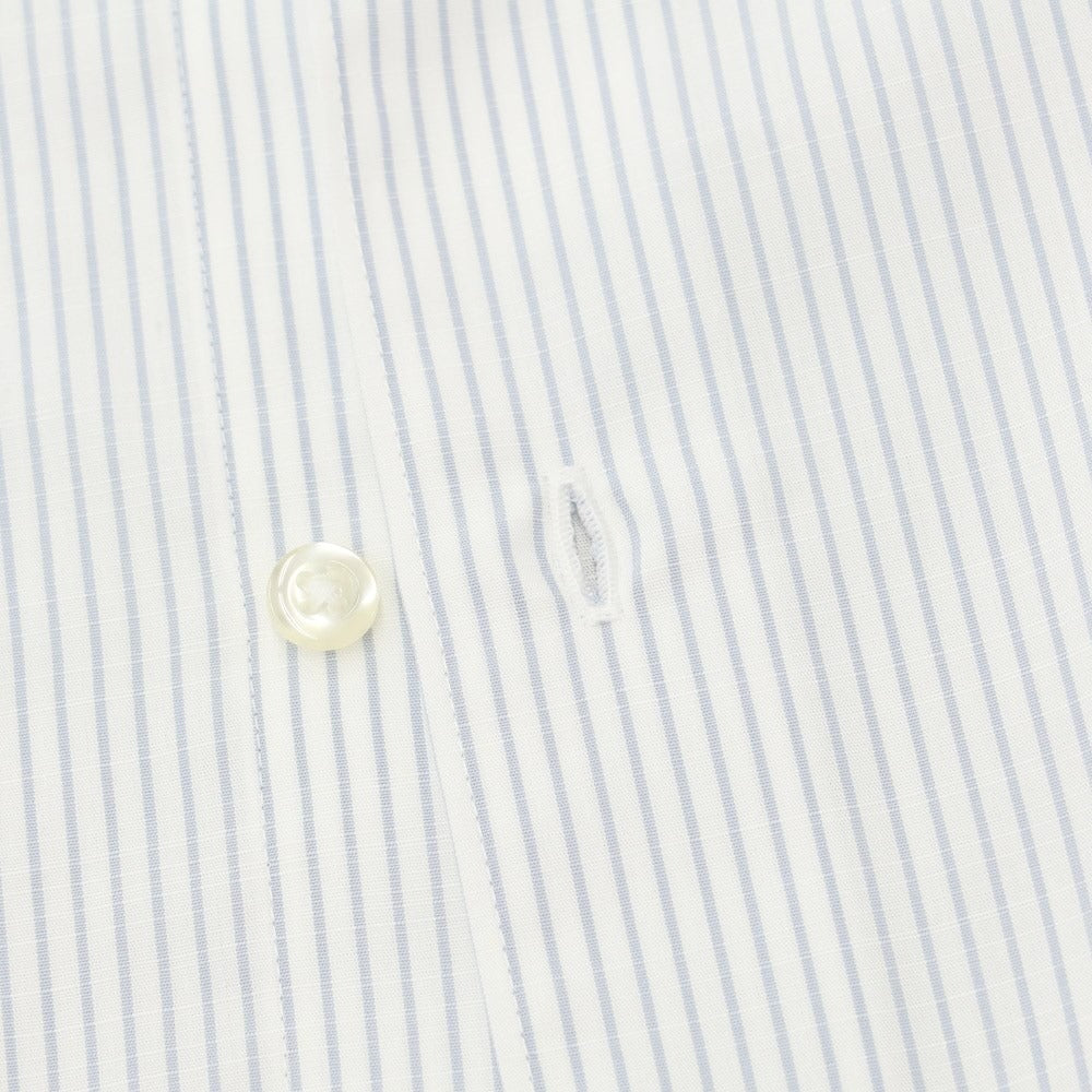 [Used] [Unused] BGR bgr Cotton Striped Horizontal Collar Dress Shirt White x Blue Gray [Size 39-82] [WHT] [S/S/A/W] [Condition Rank S] [Men&