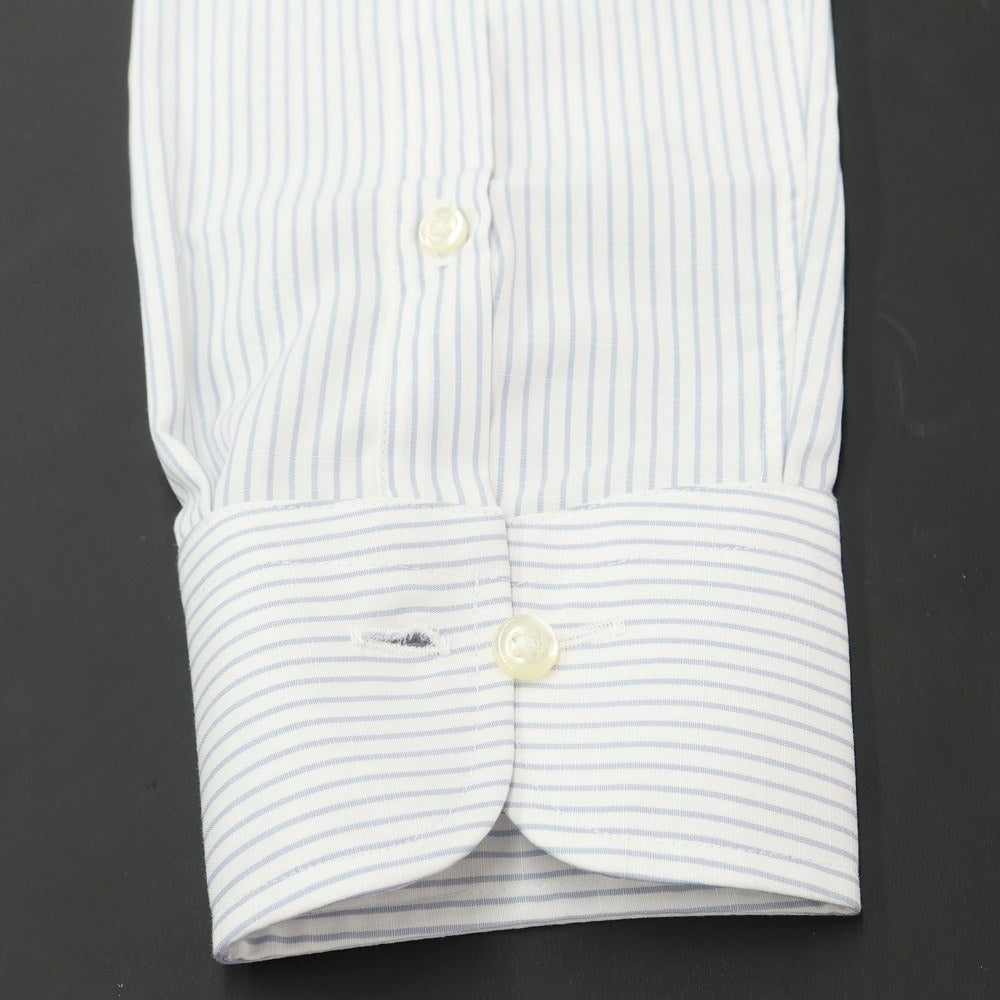 [Used] [Unused] BGR bgr Cotton Striped Horizontal Collar Dress Shirt White x Blue Gray [Size 39-82] [WHT] [S/S/A/W] [Condition Rank S] [Men&