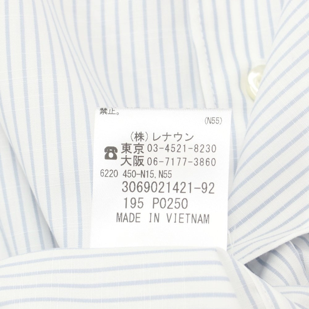 [Used] [Unused] BGR bgr Cotton Striped Horizontal Collar Dress Shirt White x Blue Gray [Size 39-82] [WHT] [S/S/A/W] [Condition Rank S] [Men&