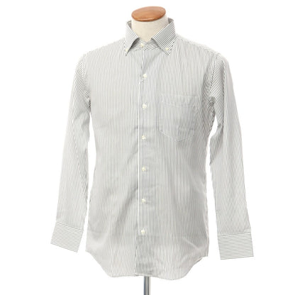 [Used] [Unused] BGR bgr Cotton Striped Button-down Dress Shirt White x Black [Size 39-82] [WHT] [S/S/A/W] [Condition Rank S] [Men&