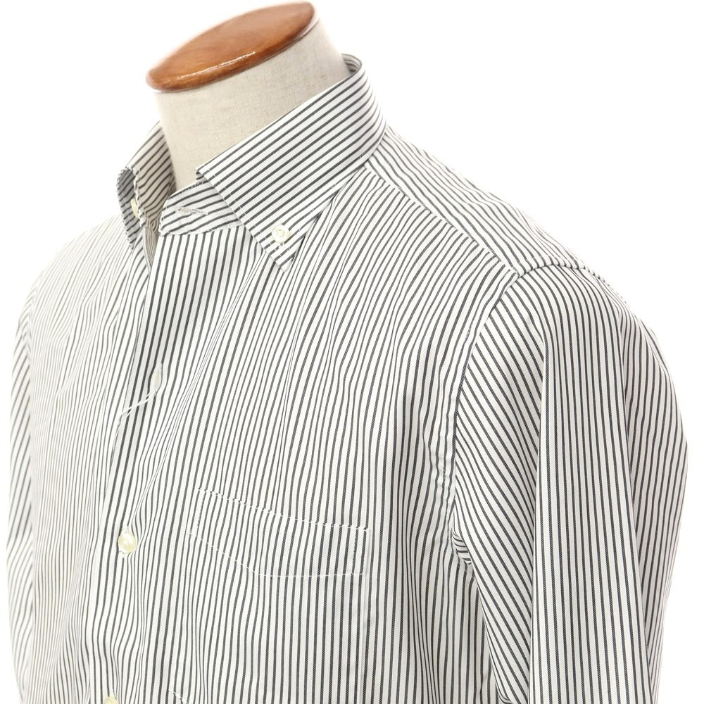 [Used] [Unused] BGR bgr Cotton Striped Button-down Dress Shirt White x Black [Size 39-82] [WHT] [S/S/A/W] [Condition Rank S] [Men&