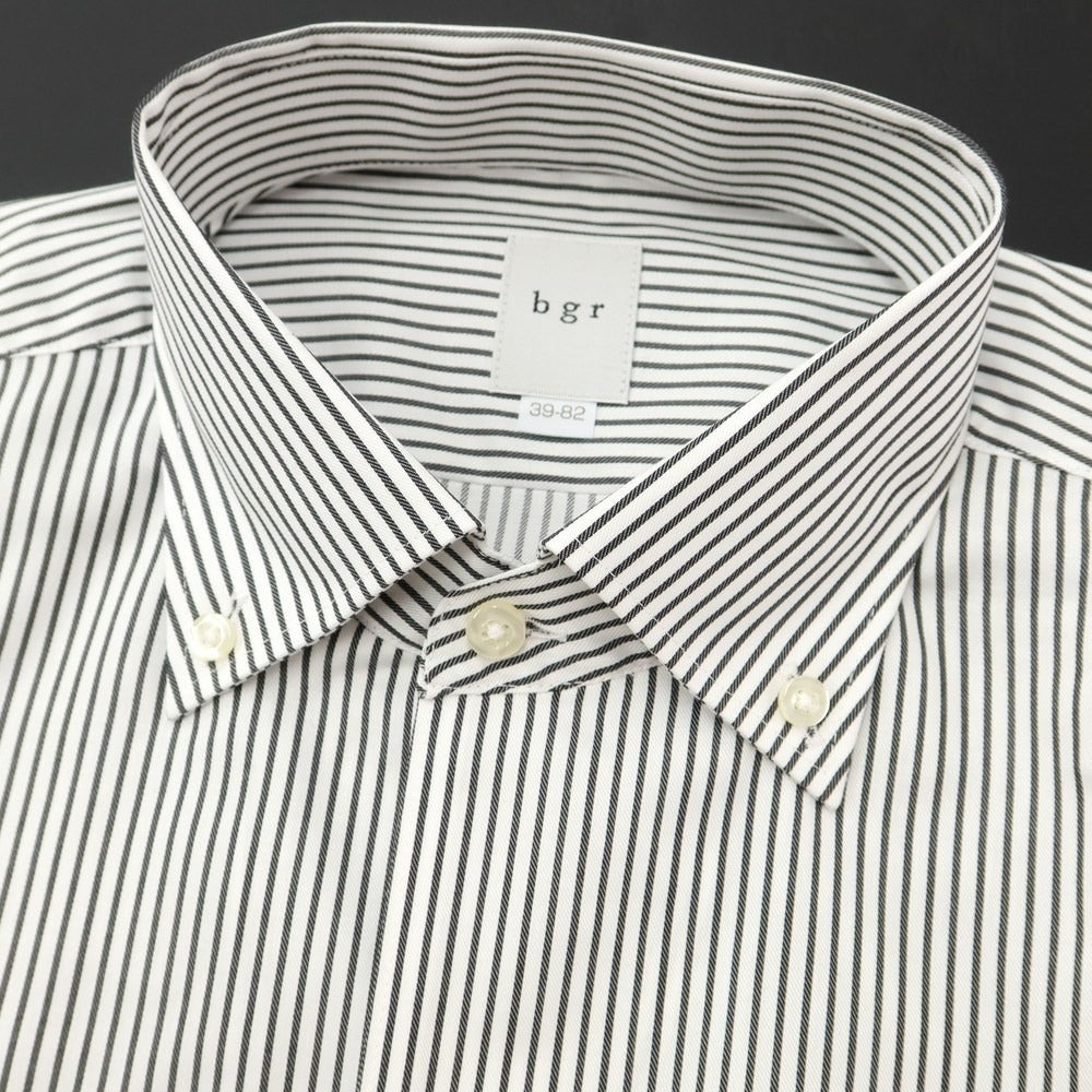 [Used] [Unused] BGR bgr Cotton Striped Button-down Dress Shirt White x Black [Size 39-82] [WHT] [S/S/A/W] [Condition Rank S] [Men&