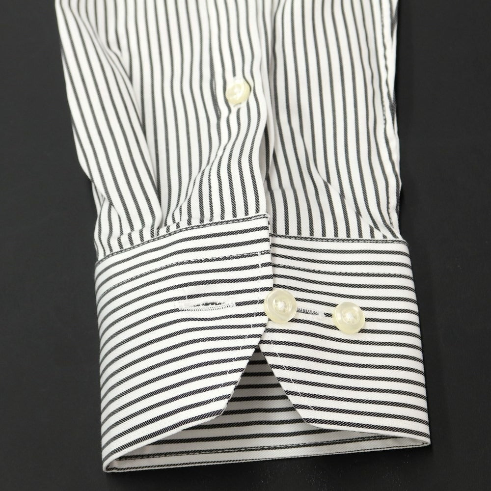 [Used] [Unused] BGR bgr Cotton Striped Button-down Dress Shirt White x Black [Size 39-82] [WHT] [S/S/A/W] [Condition Rank S] [Men&