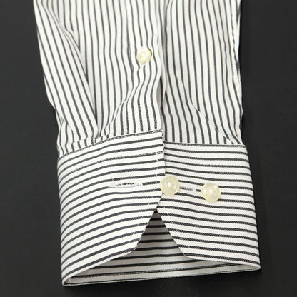 [Used] [Unused] BGR bgr Cotton Striped Button-down Dress Shirt White x Black [Size 39-82] [WHT] [S/S/A/W] [Condition Rank S] [Men&