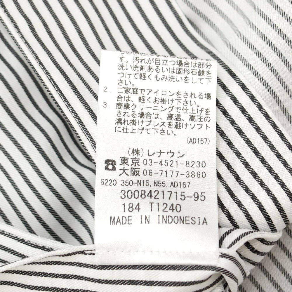 [Used] [Unused] BGR bgr Cotton Striped Button-down Dress Shirt White x Black [Size 39-82] [WHT] [S/S/A/W] [Condition Rank S] [Men&