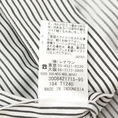 [Used] [Unused] BGR bgr Cotton Striped Button-down Dress Shirt White x Black [Size 39-82] [WHT] [S/S/A/W] [Condition Rank S] [Men&