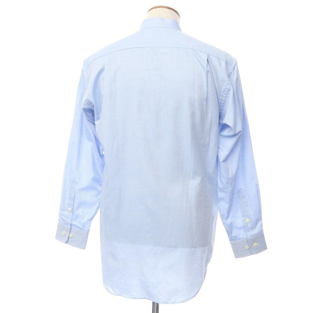 [Used] TRUSSARDI Cotton Band Collar Casual Shirt Light Blue x White [Size M] [BLU] [S/S/A/W] [Condition Rank A] [Men&