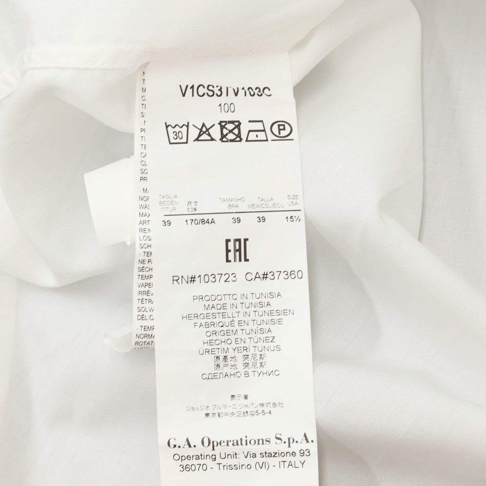 [Used] Emporio Armani EMPORIO ARMANI Cotton Wing Collar Dress Shirt White [Size 39] [WHT] [S/S/A/W] [Condition Rank C] [Men&