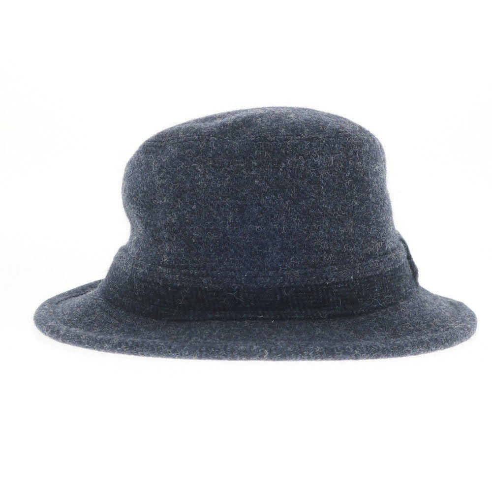 [Used] Aquascutum Tweed Wool Hat Navy Blue x Black [Size M-S] [NVY] [A/W] [Condition Rank A] [Men&