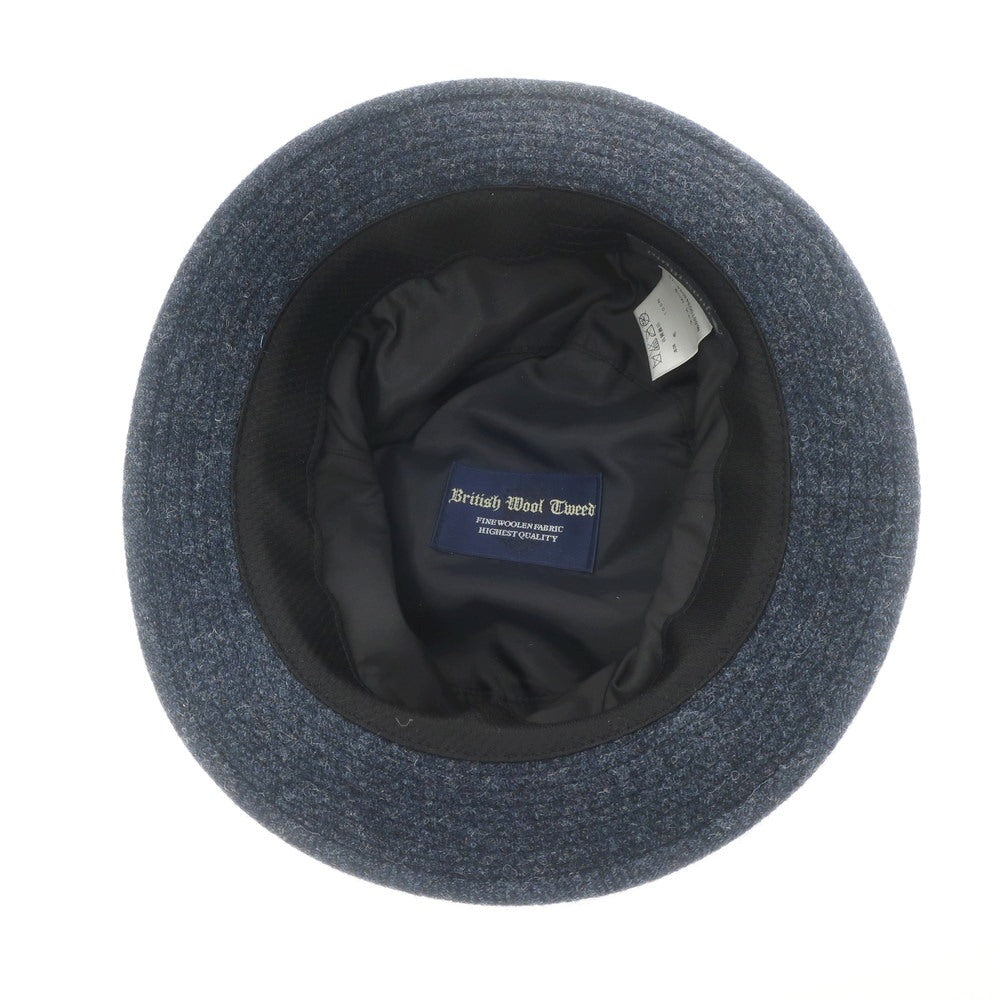 [Used] Aquascutum Tweed Wool Hat Navy Blue x Black [Size M-S] [NVY] [A/W] [Condition Rank A] [Men&