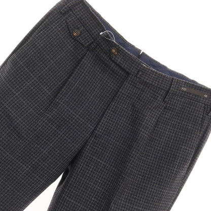 [Used] PT01 Wool Cotton Check Casual Slacks Pants Gray x Black [Size 48] [GRY] [A/W] [Condition Rank C] [Men&