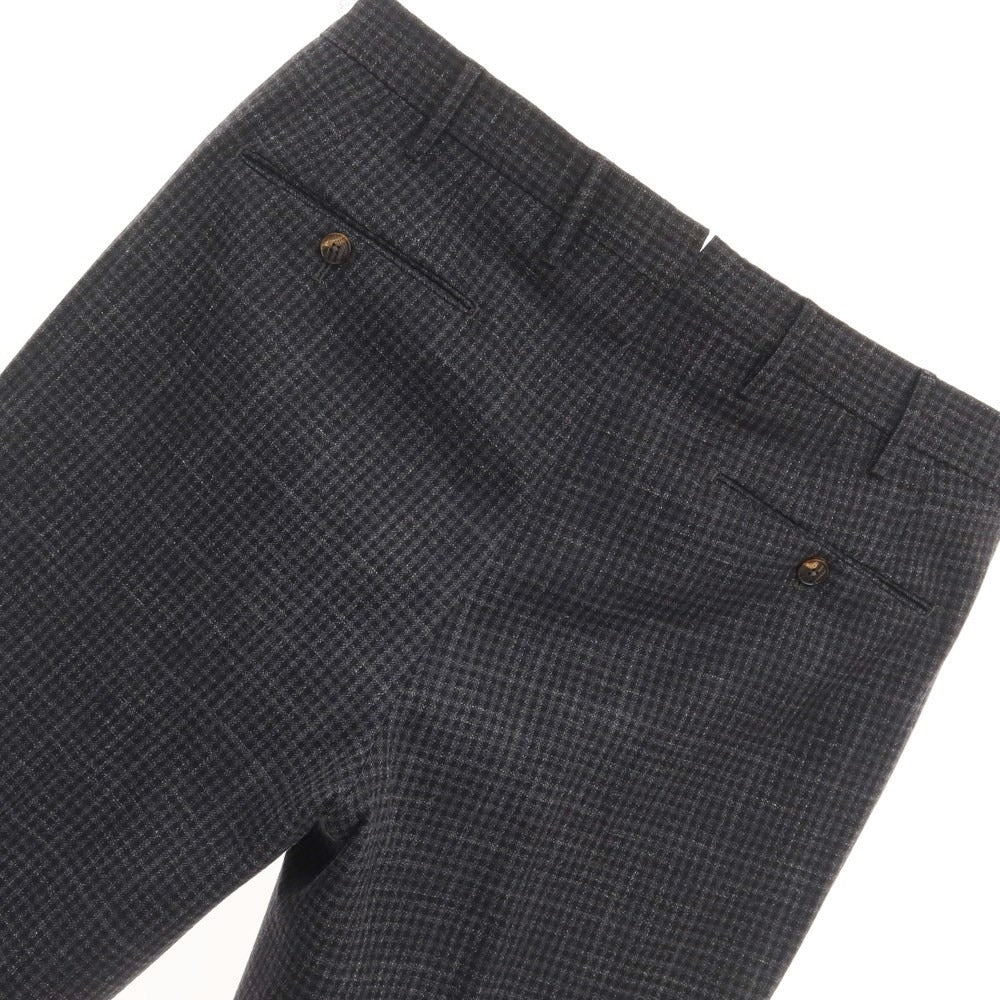[Used] PT01 Wool Cotton Check Casual Slacks Pants Gray x Black [Size 48] [GRY] [A/W] [Condition Rank C] [Men&