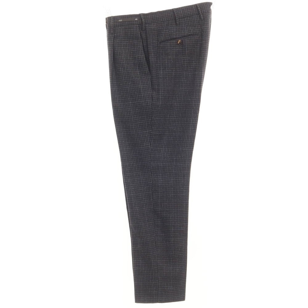 [Used] PT01 Wool Cotton Check Casual Slacks Pants Gray x Black [Size 48] [GRY] [A/W] [Condition Rank C] [Men&