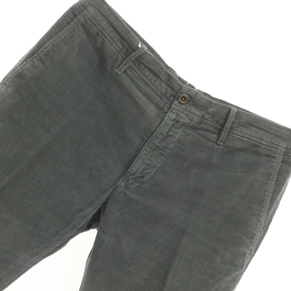 [Used] INCOTEX Cotton Corduroy Slacks Pants Grayish Green [Size 34] [GRN] [A/W] [Condition Rank C] [Men&