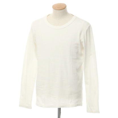[Used] MAISON CORNICHON Cotton Crew Neck Long Sleeve T-Shirt White [Size 4] [WHT] [S/S/A/W] [Condition Rank B] ​​[Men&