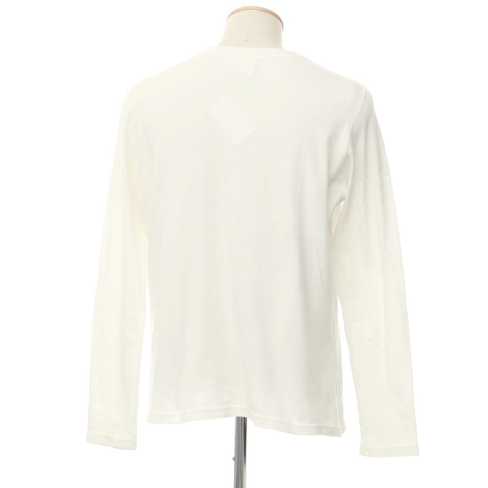 [Used] MAISON CORNICHON Cotton Crew Neck Long Sleeve T-Shirt White [Size 4] [WHT] [S/S/A/W] [Condition Rank B] ​​[Men&