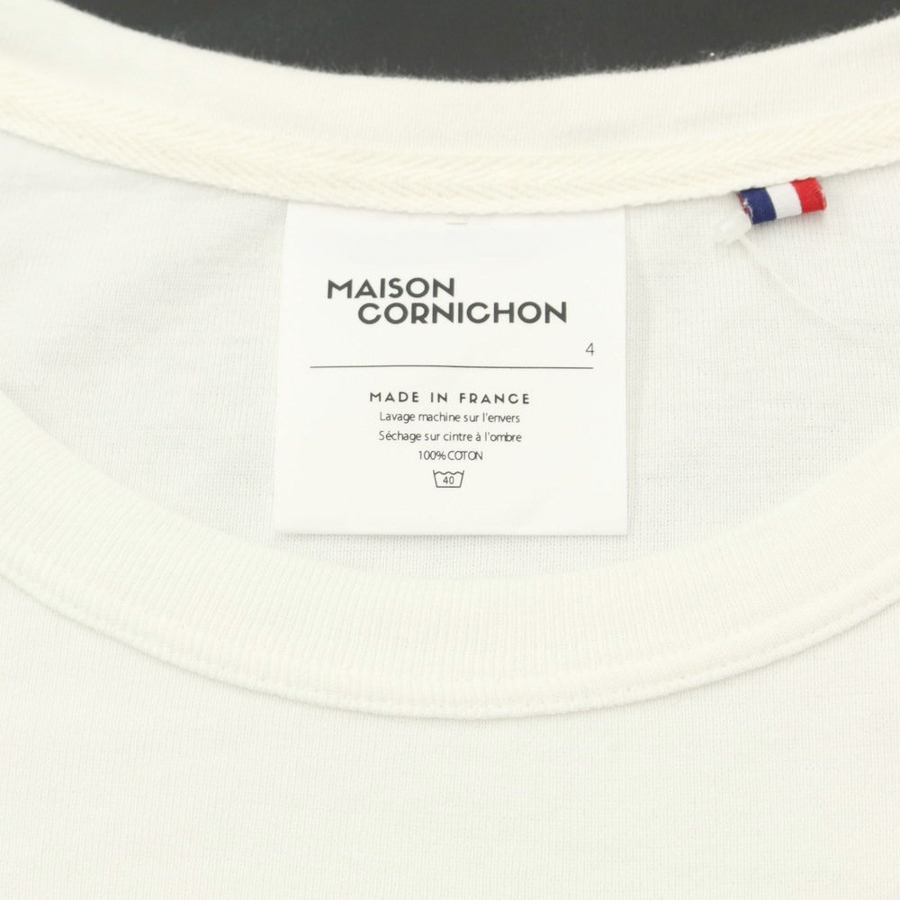 [Used] MAISON CORNICHON Cotton Crew Neck Long Sleeve T-Shirt White [Size 4] [WHT] [S/S/A/W] [Condition Rank B] ​​[Men&