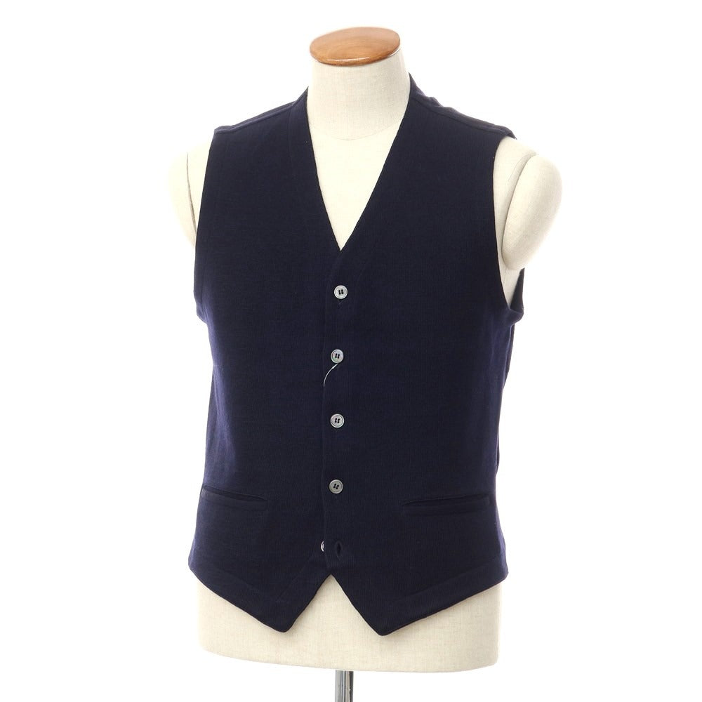 【中古】グランサッソ GRAN SASSO ウール ニットベスト ネイビー【サイズ48】【NVY】【A/W】【状態ランクB】【メンズ】【768976】