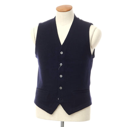 [Used] GRAN SASSO wool knit vest, navy [size 48] [NVY] [A/W] [Condition rank B] ​​[Men&