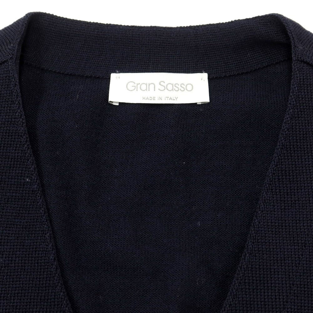 [Used] GRAN SASSO wool knit vest, navy [size 48] [NVY] [A/W] [Condition rank B] ​​[Men&