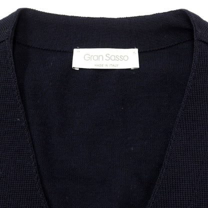 [Used] GRAN SASSO wool knit vest, navy [size 48] [NVY] [A/W] [Condition rank B] ​​[Men&