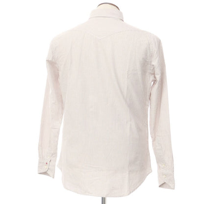 [Used] BOLZONELLA Oxford Stripe BD Shirt White x Brown [Size 41] [BRW] [S/S/A/W] [Condition Rank B] ​​[Men&