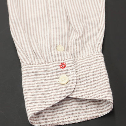 [Used] BOLZONELLA Oxford Stripe BD Shirt White x Brown [Size 41] [BRW] [S/S/A/W] [Condition Rank B] ​​[Men&