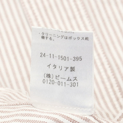 [Used] BOLZONELLA Oxford Stripe BD Shirt White x Brown [Size 41] [BRW] [S/S/A/W] [Condition Rank B] ​​[Men&