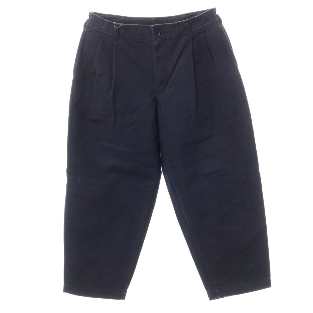 [Used] COMME des GARCONS SHIRT 2022 Spring/Summer Cotton Wide Slacks Pants Navy [Size L] [NVY] [A/W] [Condition Rank C] [Men&