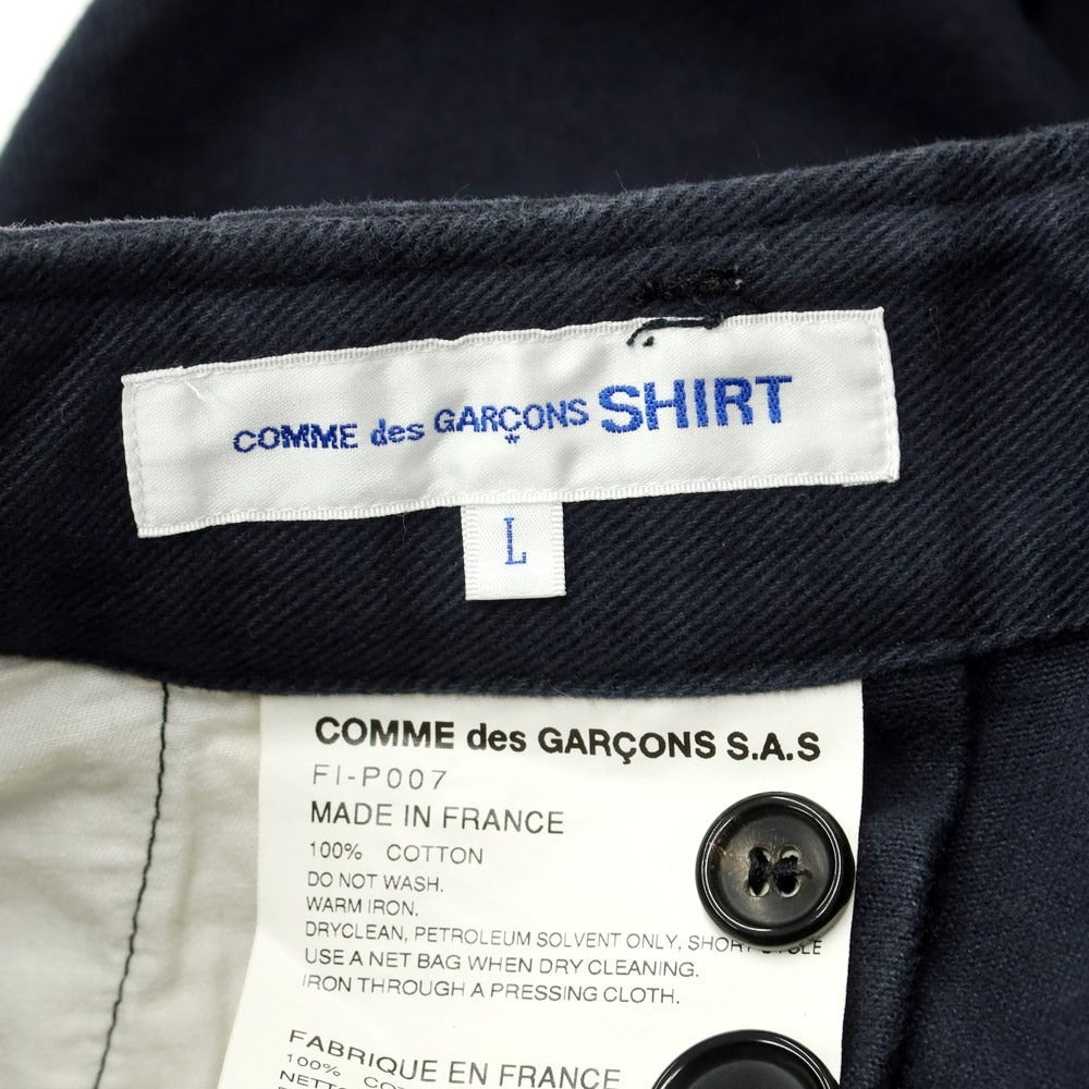 [Used] COMME des GARCONS SHIRT 2022 Spring/Summer Cotton Wide Slacks Pants Navy [Size L] [NVY] [A/W] [Condition Rank C] [Men&