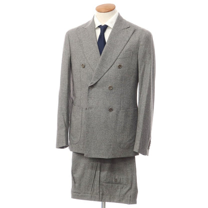 [Used] DE PETRILLO Wool double-breasted suit, grey [Size 46 Drop.8] [GRY] [A/W] [Condition Rank B] ​​[Men&