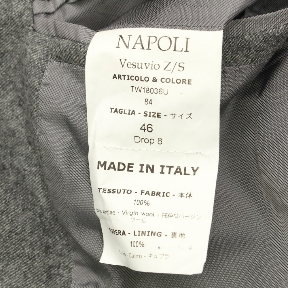 [Used] DE PETRILLO Wool double-breasted suit, grey [Size 46 Drop.8] [GRY] [A/W] [Condition Rank B] ​​[Men&