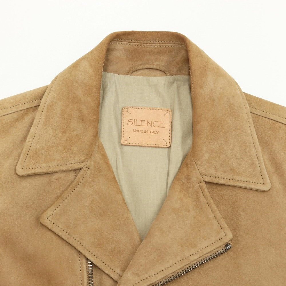 [Used] SILENCE Goat suede leather double rider jacket beige [Size 46] [BEI] [A/W] [Condition rank C] [Men&