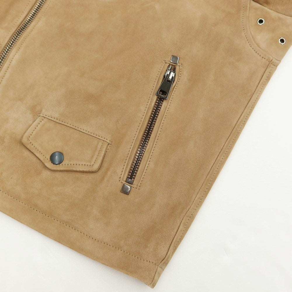 [Used] SILENCE Goat suede leather double rider jacket beige [Size 46] [BEI] [A/W] [Condition rank C] [Men&