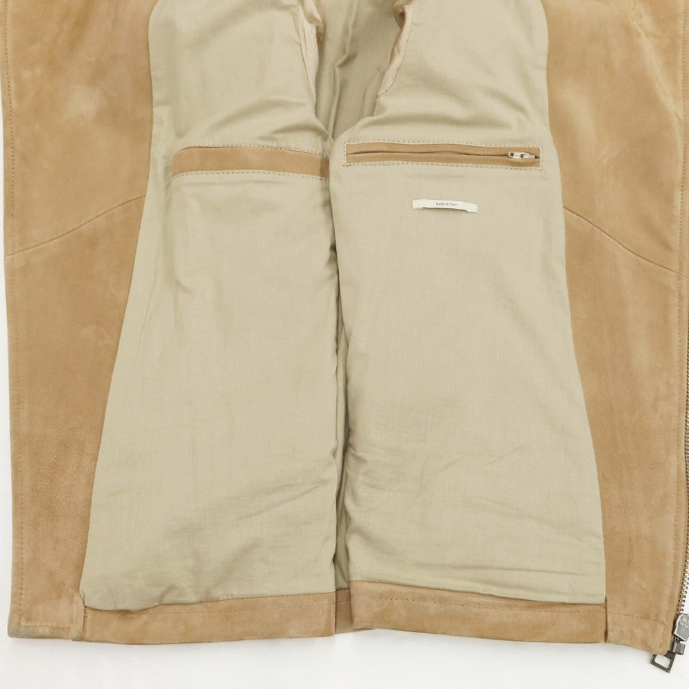 [Used] SILENCE Goat suede leather double rider jacket beige [Size 46] [BEI] [A/W] [Condition rank C] [Men&
