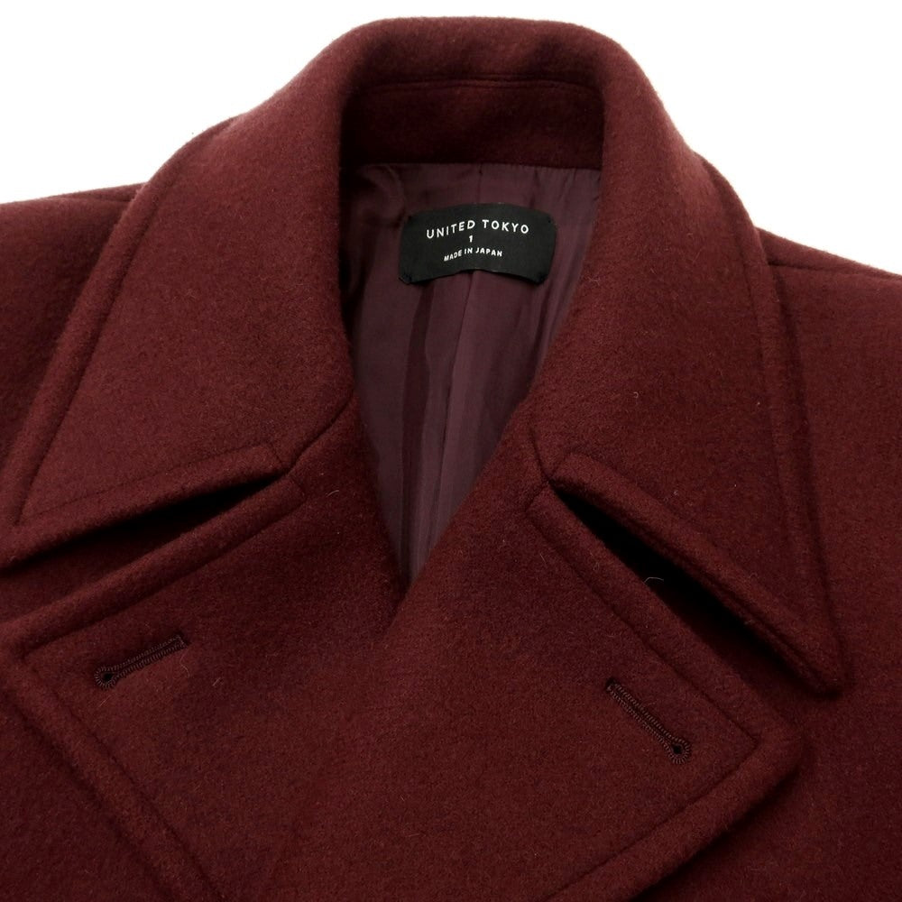 [Used] UNITED TOKYO Wool Peacoat Bordeaux [Size 1] [RED] [A/W] [Condition Rank B] ​​[Men&