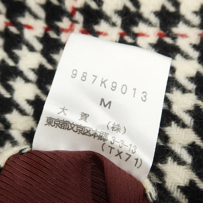 [Used] Morgan Homme Wool Polyester Houndstooth Single Trench Coat Off White x Black [Size M] [WHT] [A/W] [Condition Rank B] ​​[Men&