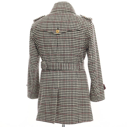 [Used] Morgan Homme Wool Polyester Houndstooth Single Trench Coat Off White x Black [Size M] [WHT] [A/W] [Condition Rank B] ​​[Men&