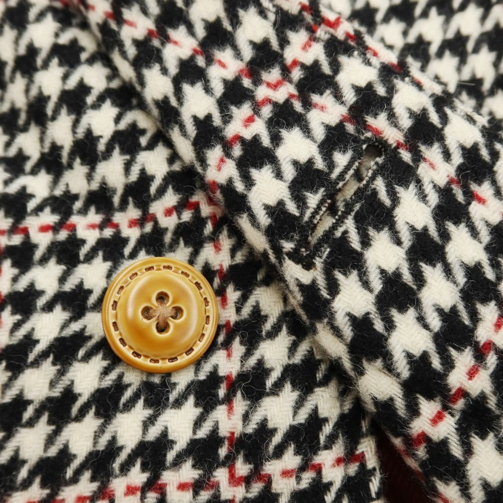 [Used] Morgan Homme Wool Polyester Houndstooth Single Trench Coat Off White x Black [Size M] [WHT] [A/W] [Condition Rank B] ​​[Men&