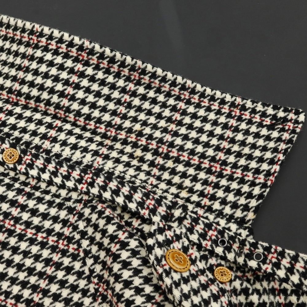 [Used] Morgan Homme Wool Polyester Houndstooth Single Trench Coat Off White x Black [Size M] [WHT] [A/W] [Condition Rank B] ​​[Men&