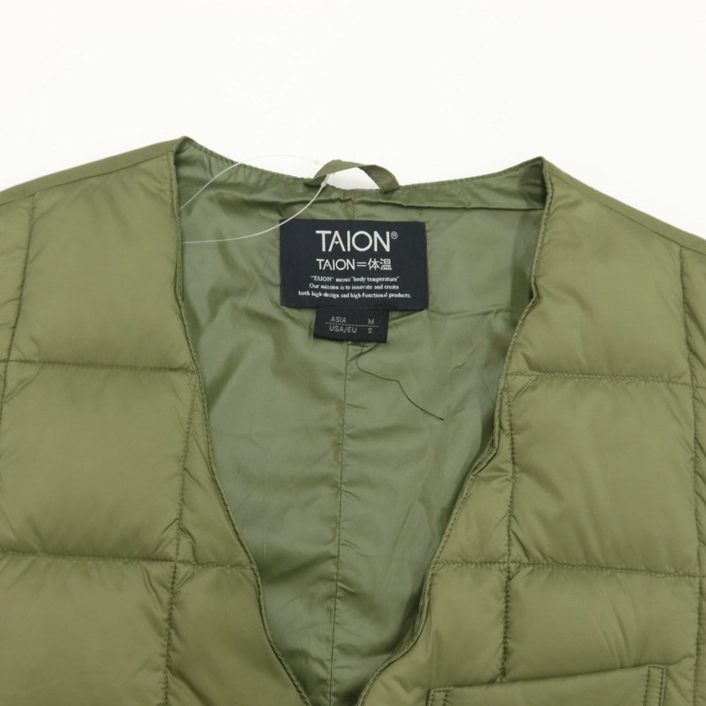 [Used] TAION Nylon Down Vest Olive [Size M] [GRN] [A/W] [Condition Rank B] ​​[Men&